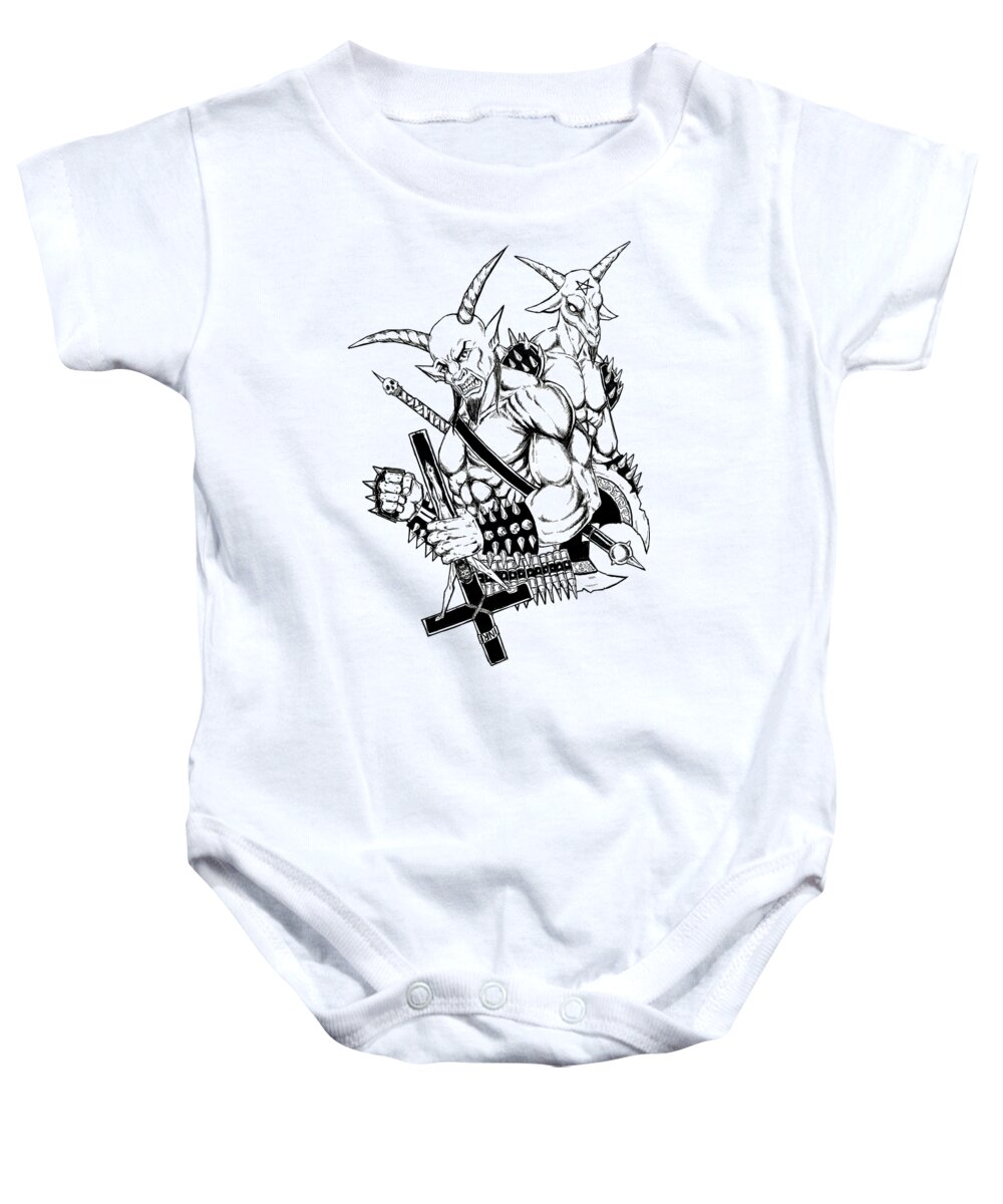 Baby Onesies Baphomet Lucifer Devil Satan 100% Cotton Newborn Baby Clothes Super Power Short Sleeve Bodysuit 